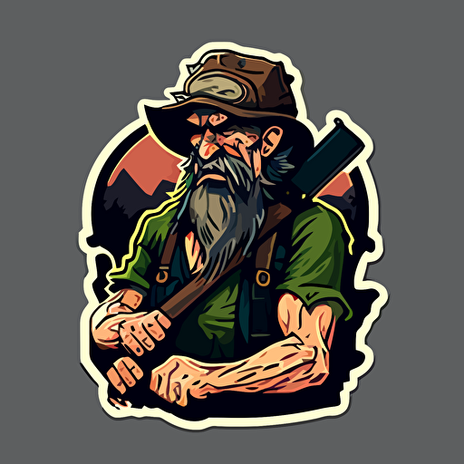 vector hillbilly sticker