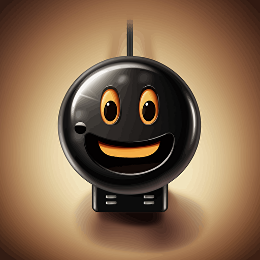 plug that looks like smile, vector logo