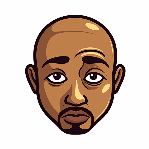 Tupac face, cartoon, svg, vector