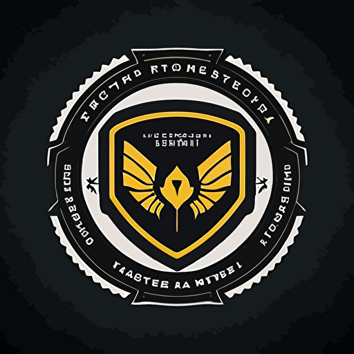 patch logo for a security company, simple, vector