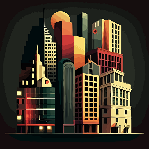 free vector of the buildings