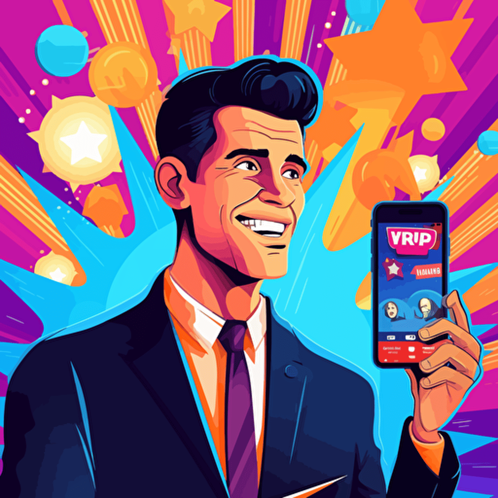promotion of a politician's new tiktok channell: vector art high res