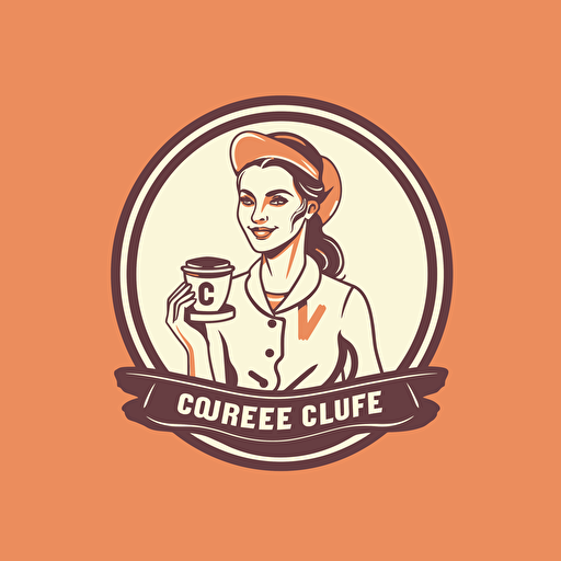 logo for nurse coffee, vector style, clean, plain background, max 6 colours