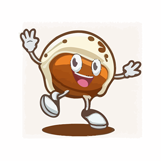 logo,mascot, simplistic, Jiggling jello throwing a brown NFL football, vector, white background