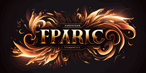 Vector flames design, text logo ai