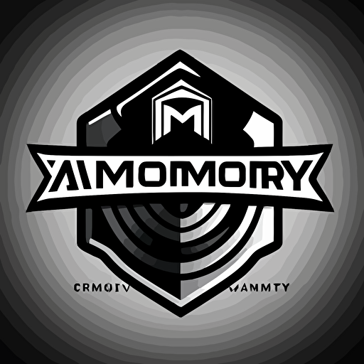 company named Armory Media Group, simple company logo, vector image, professional, black and white
