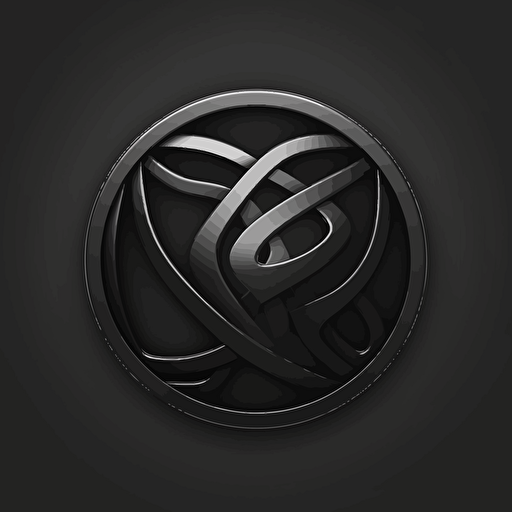 black celluloid logo illustration vector depth