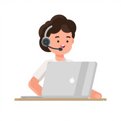 a customer support person 
