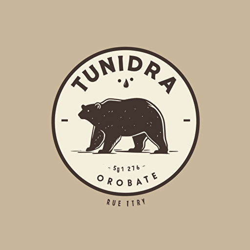 simple logo for a coffee roasting called tundra vector style