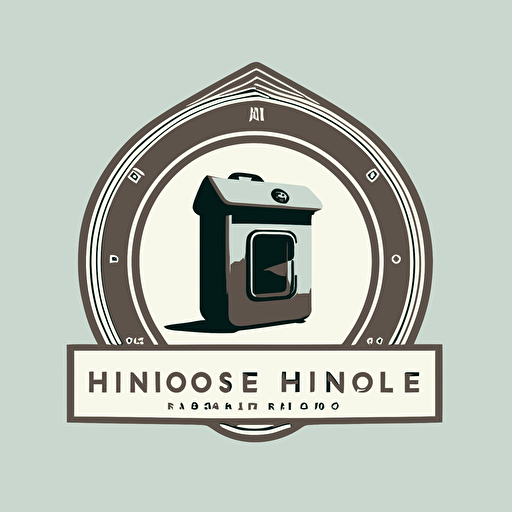 a logo for a pinterest account called "household Finds" home reviews and home products contemporary vector logo ar 9:16