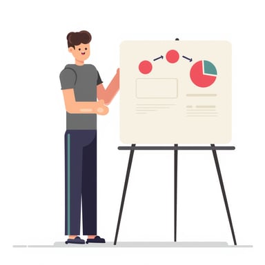 a person explaining a diagram