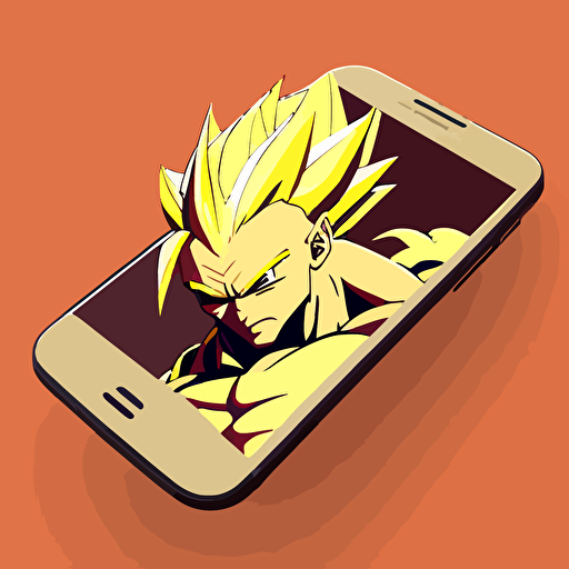 scouter dragon ball vectorial minimalist mobile game