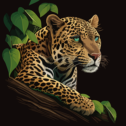 vector illustration of a jaguar