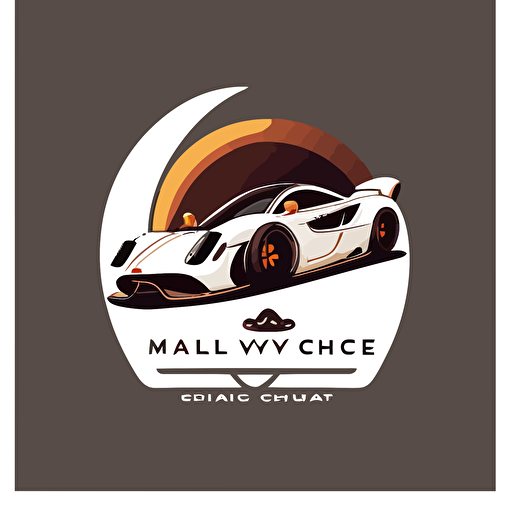 a minimal vector logo design for an exotic car rental company called Space City Motoring Club, white background, prestigious, v 4