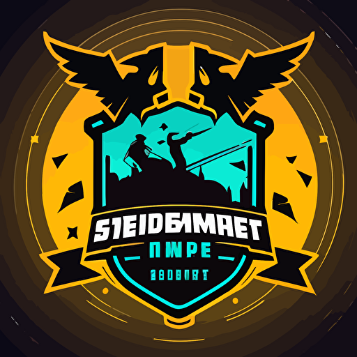simple emblem logo for a tournament where two creators go head to head in a challenge, silhouettes, youtube, mrbeast, among us, fortnite, football, basketball, content creators, twitch vector