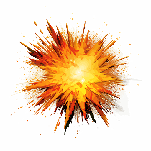 a exploding vector star on white