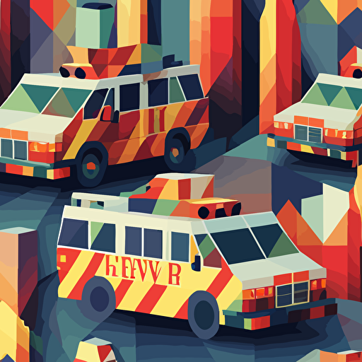 high quality seamless pattern vector low polygon new york city fdny