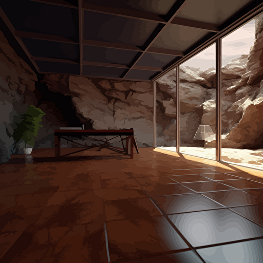 man cave, unbiased terravectorscape silk texture, double cubic vanishing point, unreal engine