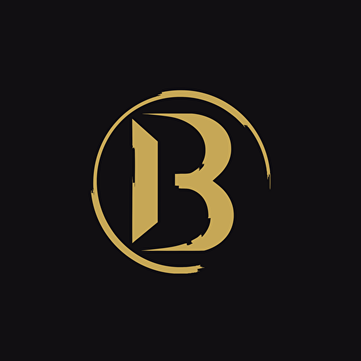 vector logo of letter B,H, black background, flat desgin