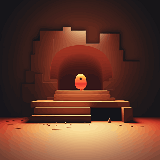 minimalistic vector art of an empty packman stage