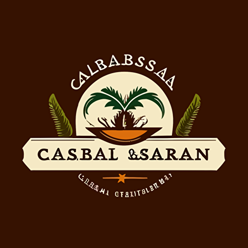 simple vector logo for caribbean restaurant