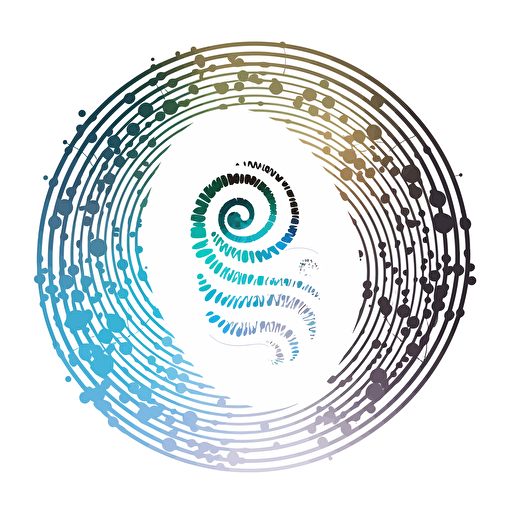 a logo for a forensics lab, fingerprint, dna strand, 2d, vectorial, white background,