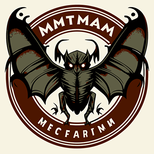 logo Mothman Coffee, vector art,
