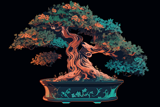 bonsai tree made with camera parts, 2d, vector a Fujicolor Superia X-TRA 400