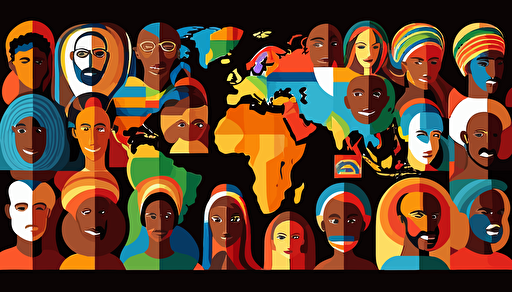 diverse representation of people around the world vector illustration