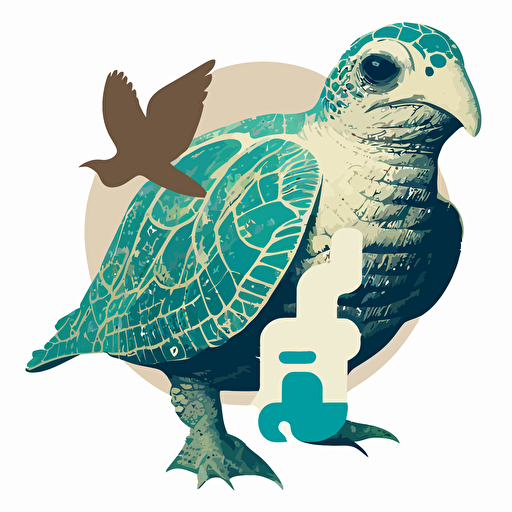 no bird, vector image, white turtle twitter logo