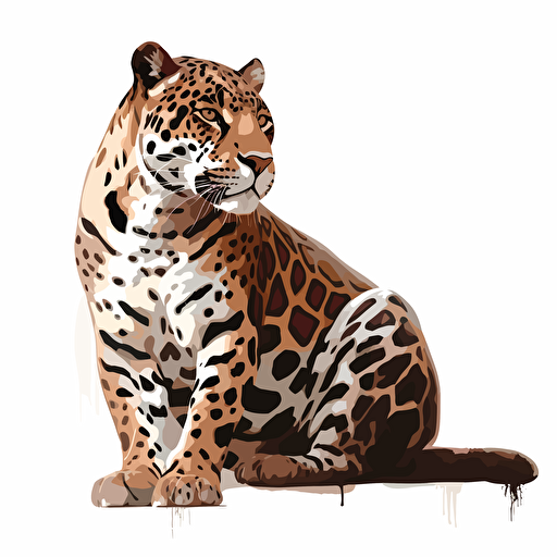 jaguar vector, white background