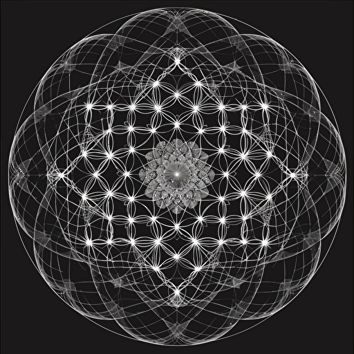 vector drawing, complex sacred geometry