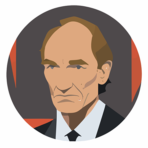 Tim Berners-Lee, flat vector art, Ken Sugimori style