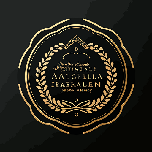 a minimalistic logo in vector style, elegant gold black white, for a Annual Customer Appreciation Event