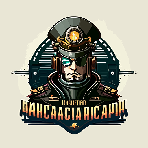 vector logo computer hacker submarine captain