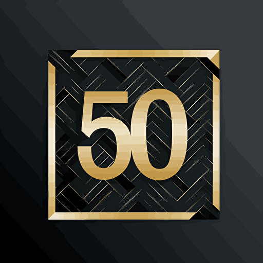 50 years aniversary logo, tile store, minimalistic, vector, modern
