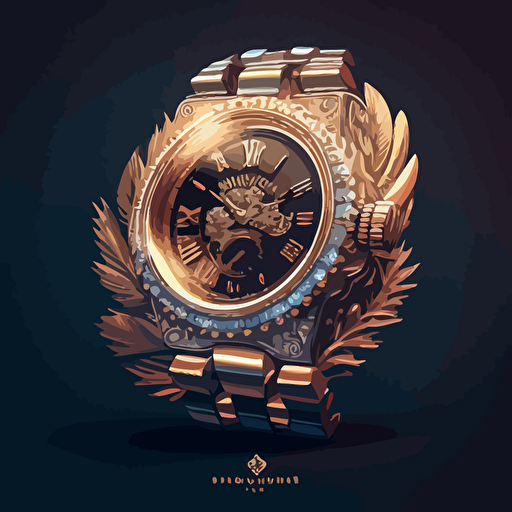 vector logo of an expensive iced out watch