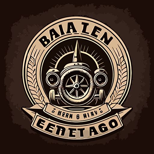 simple logo for auto parts to mercedes-benz, retro, vector flat, PNG, SVG, flat shading, solid background, mascot, logo, vector illustration, masterwork, 2D, simple, illustrator