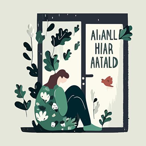 flat vector for mental health awareness