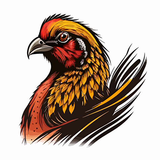 vector logo of golden pheasant for dog