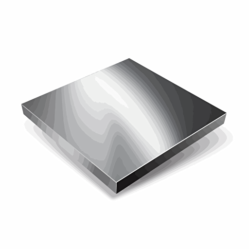 Simplified flat art vector image of square-shaped steel on white background 3