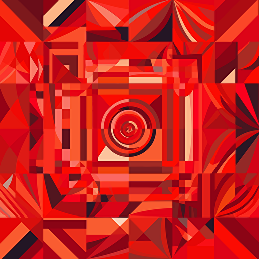 vector abstract pattern, flat, bright red hues, render, center hightlight, elegant premium look, UHD, in style of picasso,