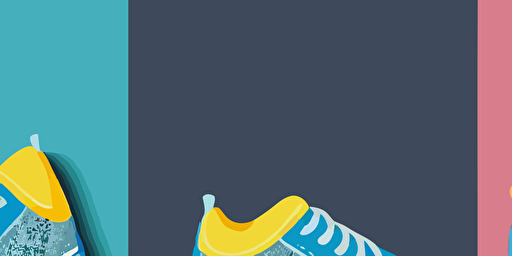 a logo for a footwear brand for children, simple, vector, colorful