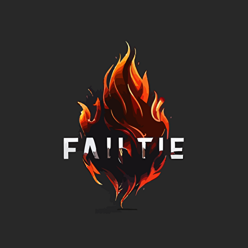 logo, basic form of fire, simple clean design, very basic shape, , vector, Name gymfire