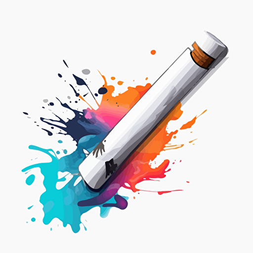 coolstick, vector art, white background, sticker