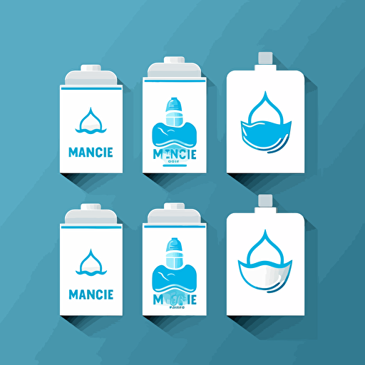 simple logo design of WATER PURIFICATION, flat 2d, vector, sport, company logo, mcdonald's sign style