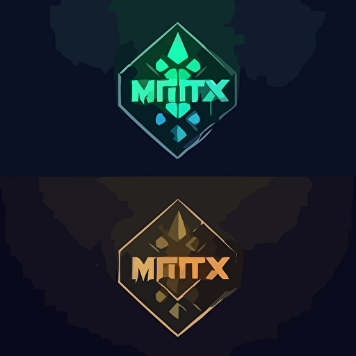 vector simplistic Logo design for game matrix
