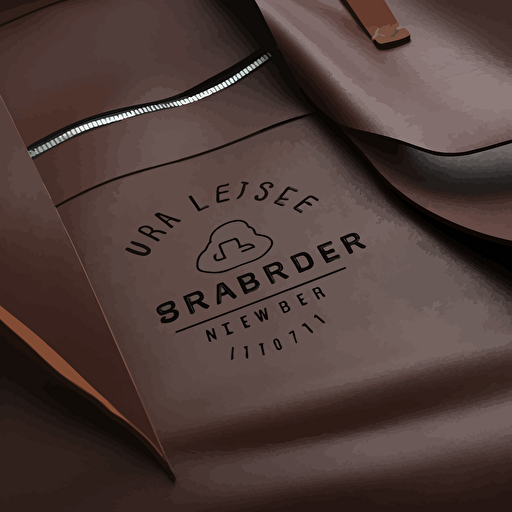 create a simple vector logo for a leather goods company. Minimalist, clean, brown, black, and white colors