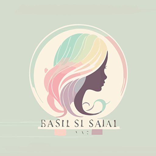 a hair salon logo,simple,vector