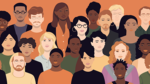 vector image of diverse group of people